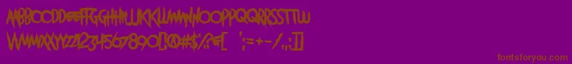 VitruvianMan Font – Brown Fonts on Purple Background