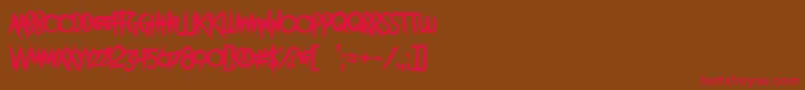 VitruvianMan Font – Red Fonts on Brown Background