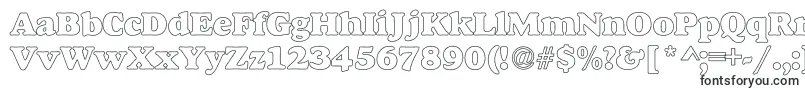 Шрифт AlexussHeavyHollow – большие шрифты
