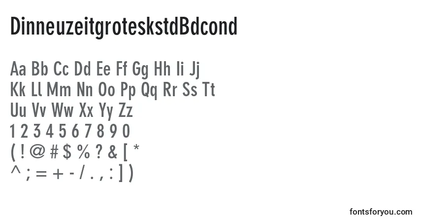 Шрифт DinneuzeitgroteskstdBdcond – алфавит, цифры, специальные символы