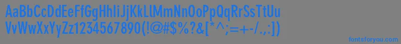 フォントDinneuzeitgroteskstdBdcond – 灰色の背景に青い文字