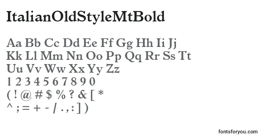 ItalianOldStyleMtBoldフォント–アルファベット、数字、特殊文字