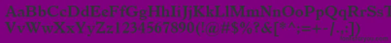 ItalianOldStyleMtBold-Schriftart – Schwarze Schriften auf violettem Hintergrund