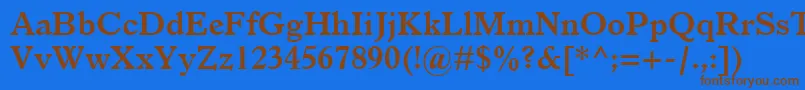 ItalianOldStyleMtBold Font – Brown Fonts on Blue Background