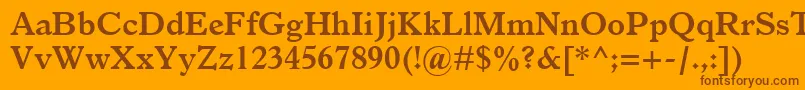 ItalianOldStyleMtBold Font – Brown Fonts on Orange Background