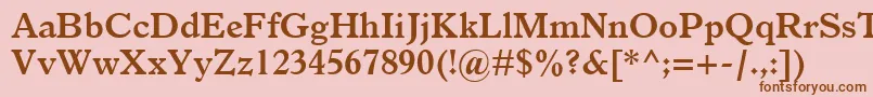 ItalianOldStyleMtBold Font – Brown Fonts on Pink Background