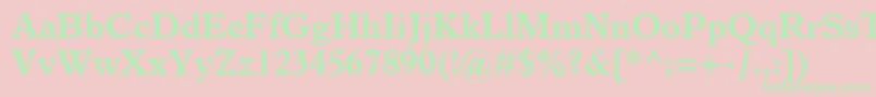 ItalianOldStyleMtBold Font – Green Fonts on Pink Background