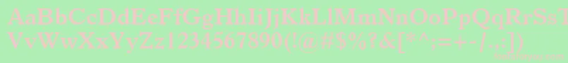 ItalianOldStyleMtBold Font – Pink Fonts on Green Background