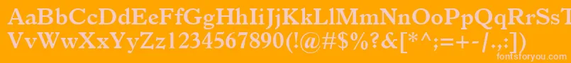ItalianOldStyleMtBold Font – Pink Fonts on Orange Background