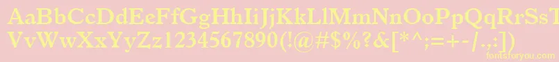 ItalianOldStyleMtBold Font – Yellow Fonts on Pink Background