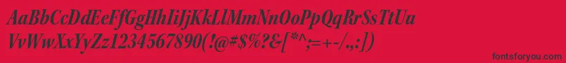 KeplerstdBoldcnitsubh Font – Black Fonts on Red Background