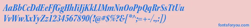 KeplerstdBoldcnitsubh Font – Blue Fonts on Pink Background