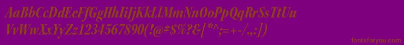 KeplerstdBoldcnitsubh Font – Brown Fonts on Purple Background