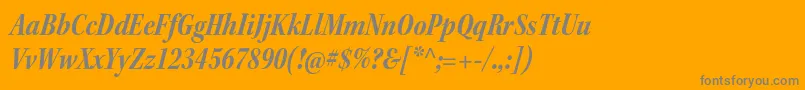 KeplerstdBoldcnitsubh Font – Gray Fonts on Orange Background