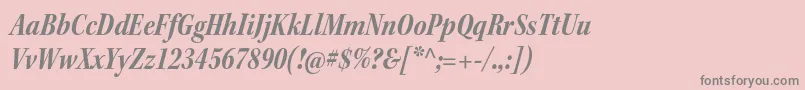 KeplerstdBoldcnitsubh Font – Gray Fonts on Pink Background