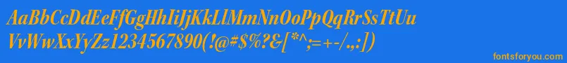 KeplerstdBoldcnitsubh Font – Orange Fonts on Blue Background