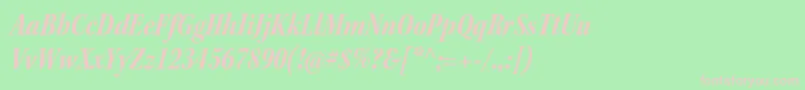 KeplerstdBoldcnitsubh Font – Pink Fonts on Green Background