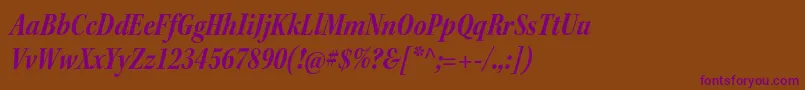 KeplerstdBoldcnitsubh Font – Purple Fonts on Brown Background