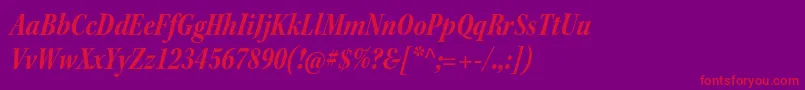 KeplerstdBoldcnitsubh Font – Red Fonts on Purple Background