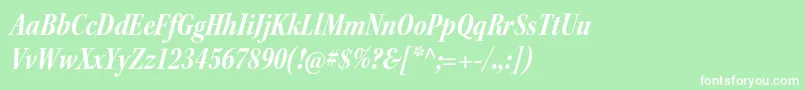 KeplerstdBoldcnitsubh Font – White Fonts on Green Background