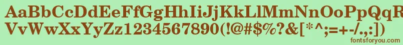 NewCenturySchoolbookLtBold Font – Brown Fonts on Green Background