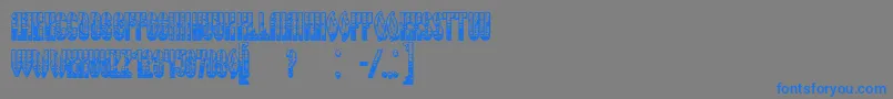 RussianLandOld Font – Blue Fonts on Gray Background