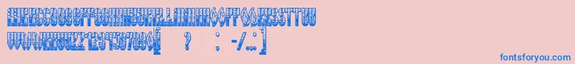 RussianLandOld Font – Blue Fonts on Pink Background