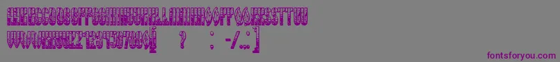 RussianLandOld Font – Purple Fonts on Gray Background