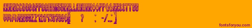 Шрифт RussianLandOld – фиолетовые шрифты на оранжевом фоне