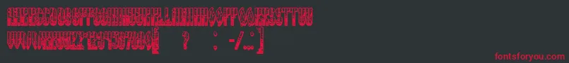 RussianLandOld Font – Red Fonts on Black Background
