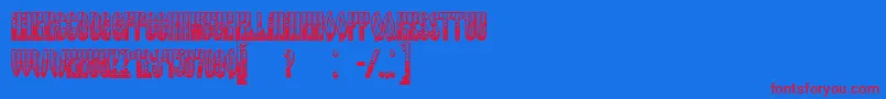Czcionka RussianLandOld – czerwone czcionki na niebieskim tle