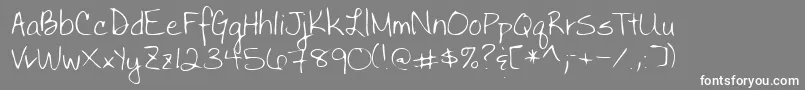 Lehn030 Font – White Fonts on Gray Background