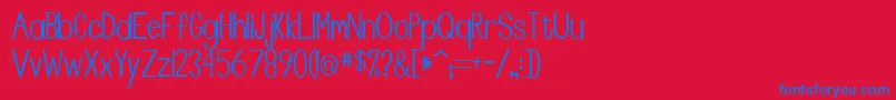 Manta Font – Blue Fonts on Red Background