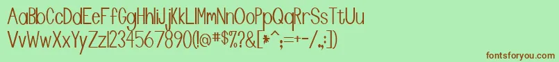 More about Manta Font Manta Font – Brown Fonts on Green Background