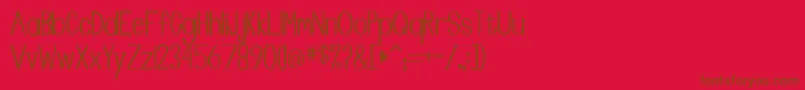 Manta Font – Brown Fonts on Red Background