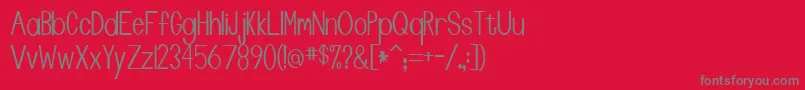 Manta Font – Gray Fonts on Red Background