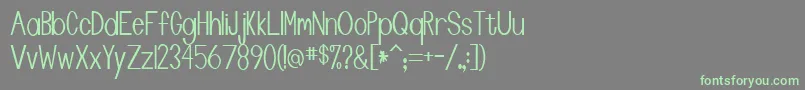 Weitere Informationen zur Manta-Schriftart Manta-Schriftart – Grüne Schriften auf grauem Hintergrund