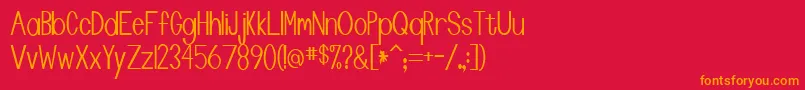 Manta Font – Orange Fonts on Red Background