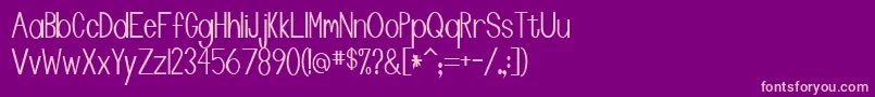 Manta Font – Pink Fonts on Purple Background