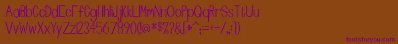 Manta Font – Purple Fonts on Brown Background