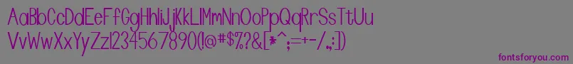Manta Font – Purple Fonts on Gray Background