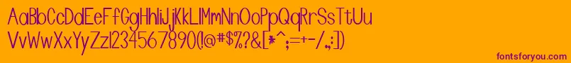Manta Font – Purple Fonts on Orange Background