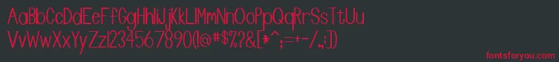 Manta Font – Red Fonts on Black Background