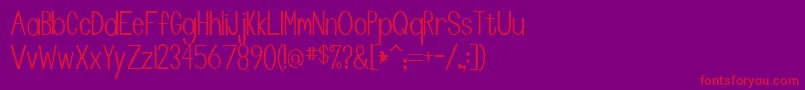 Manta Font – Red Fonts on Purple Background