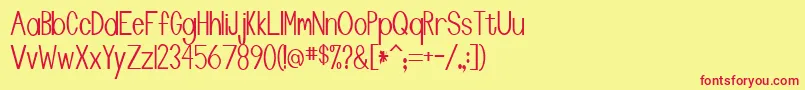 Manta Font – Red Fonts on Yellow Background