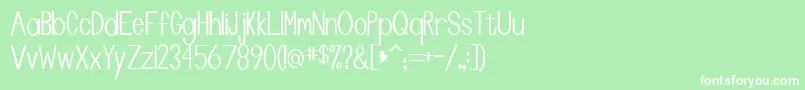 Manta Font – White Fonts on Green Background