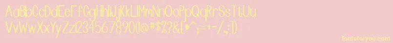Manta Font – Yellow Fonts on Pink Background