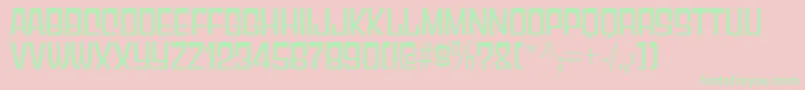 GyparodyRg Font – Green Fonts on Pink Background