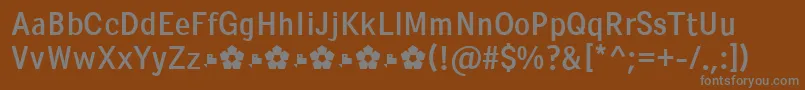 Czcionka PentaySansRegular – szare czcionki na brązowym tle