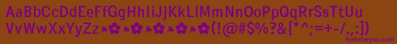 Шрифт PentaySansRegular – фиолетовые шрифты на коричневом фоне